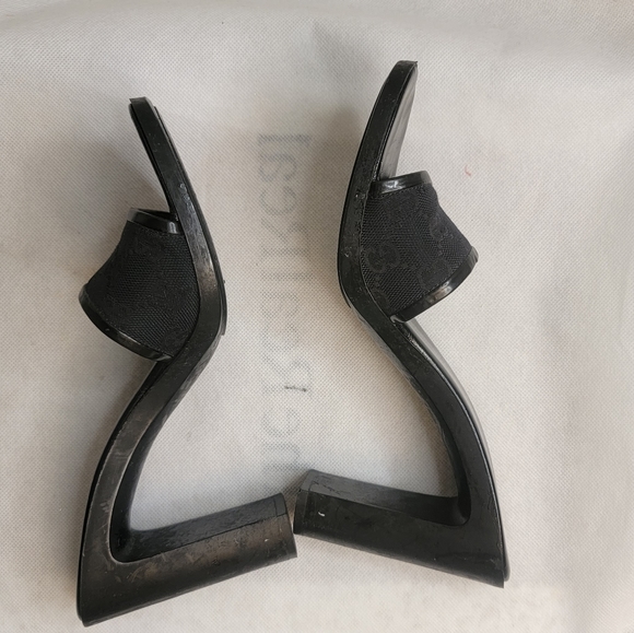 GUCCI sandals GG canvas canvas ?~ leather Authentic used - Picture 4 of 16